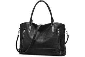 VINBAGGE Bolso Bandolera Mujer Bolsos Mujer de Cuero PU Casual Bolso Shopper Bolso de Hombro Bolsa Tote Gran Capacidad