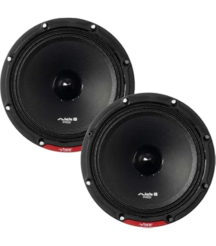 PRV AUDIO 6FR200 6 Inch Full Range Speaker, 8 Ohms, 200 Watts Continuous Program Power, 100 Watts RMS Power, 92.5 DB, Full-Range Driver, Loudspeaker For Pro Audio Systems (Single