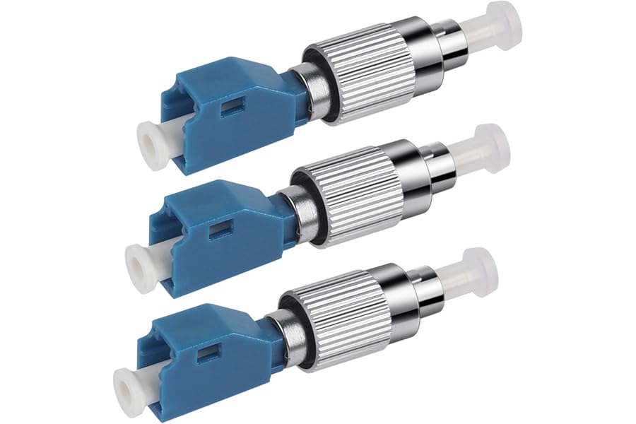 MSDADA 3 Pcs Visual Fault Locator Adapter, Fiber Optic Connector, Single Mode 9/125um FC Male to LC Female Adapter for VFL Connector