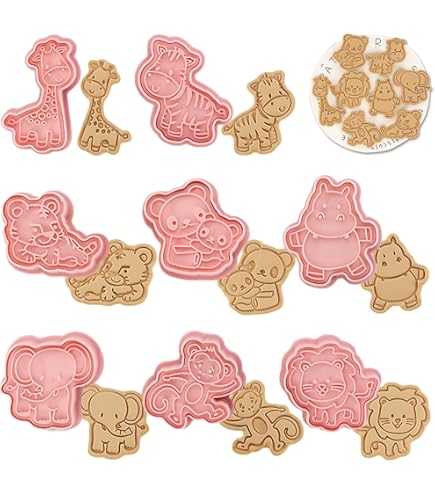Belons 8 stuks kattenkoekjessnijder set, roestvrij staal kat koekjessnijders voor fondant cake decoratie glazuur gebak suikerwerk DIY bakken