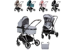 Chipolino Aura 2 en 1 - Bolso cambiador reversible (22 kg, color gris claro)