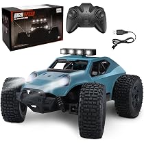 Voiture télécommandée DEERC 116 avec Brume et Musique, Camion RC Tout Terrain - Jeux - Jouets