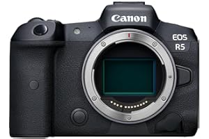 Canon EOS R5 Full-Frame Mirrorless Camera with 8K Video, 45 Megapixel Full-Frame CMOS Sensor, DIGIC X Image Processor, Dual Memory Card Slots, and Up to 12 fps Mechnical Shutter, Body Only