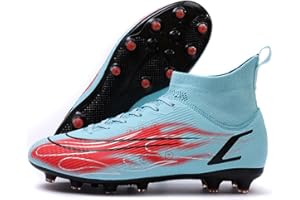 XINGHUANHUA Scarpe da Calcio Scarpe da Calcio per Ragazzi con Suole Dorate Scarpe da Calcio per Studenti Scarpe da Allenamento per Erba Scarpe da Calcio All'aperto