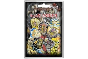 Iron Maiden Guitar Pick Plectrum Pack X 5 Early Albums Nouveau Officiel Size One Size