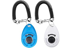 Diyife Clicker per Cani, [2 PCS] Formazione Clicker con Cinturino da Polso per Cane Gatto Cavallo