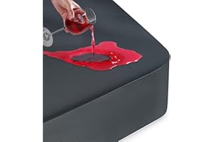 SUFDARI Mattress Protector Waterproof Double, Premium Mattress Covers 135X190cm, Breathable, Waterproof bed sheet with 30cm depth Pockets rubber Mattress Protector -Grey