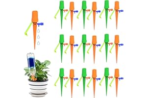 Tivifore Irrigation Goutte à Goutte Kit, 18 Pièces Piquets d'arrosage Automatiques, Arrosage Plantes Automatique Système Convient à Toutes Les Bouteilles, pour Les Plantes d'intérieur et d'extérieur