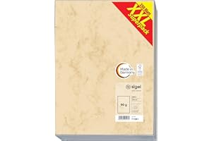 SIGEL T1081 Carta da Lettere / Carta marmorizzata, beige, A4, 90 g, 250 fogli