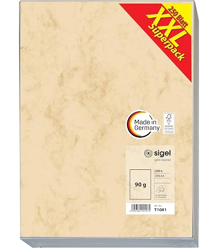RNKVERLAG 2859 Documentpapier Olifantenhuid 190g/m² Wit DIN A3 - 10 Vellen