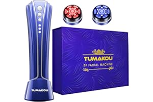 Radiofrecuencia Facial - TUMAKOU 4 en 1 EMS Microcorrientes Facial - Azul Luz Roja Terapia Masajeador Facial - Aparato Radiofrecuencia Facial - Masajeador Facial Reafirmante Antienvejecimiento