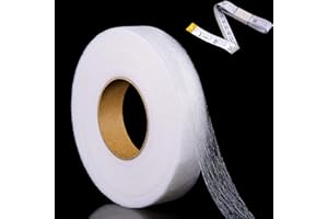 TATUO 70 Yards Iron On Hem Tape Extra Wide Web Fabric No Sew Hem Tape Roll Iron on Tape with Tape Measure for Jeans Hems Curtain Trousers Garment Clothes (20 mm Wide)