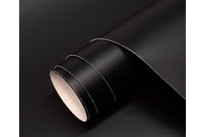 GOYAPRINT Vinilo Adhesivo Mate Negro 1 ud 60x300 cm Para Muebles Cocina Paredes Ventanas Manualidades Papel Adhesivo Decorativo (NEGRO, 60x300 cm)
