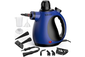 Klona Tragbarer Dampfreiniger, Dampfreiniger für Zuhause, Mehrzweck-Dampfreiniger mit 10 Zubehörteilen für Teppiche, Vorhänge, Sofas, Küche, Wanzen, Badezimmer und mehr (black)