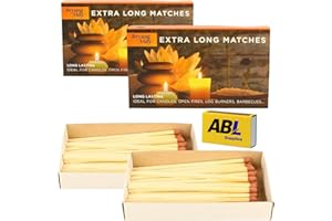 Premium Bryant and May Extra Long Safety Matches (Pack of 2) + ABL Supplies Matchbox