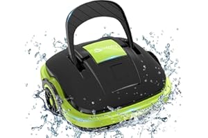 WINNY POOL CLEANER Robot Piscina, Limpiafondos Piscina con Doble Motor, Succión Potencia, Ligero, 60 Min Limpieza, Aspirador Piscina Autonomo para Piscinas Elevadas y Enterradas con Fondo Plano