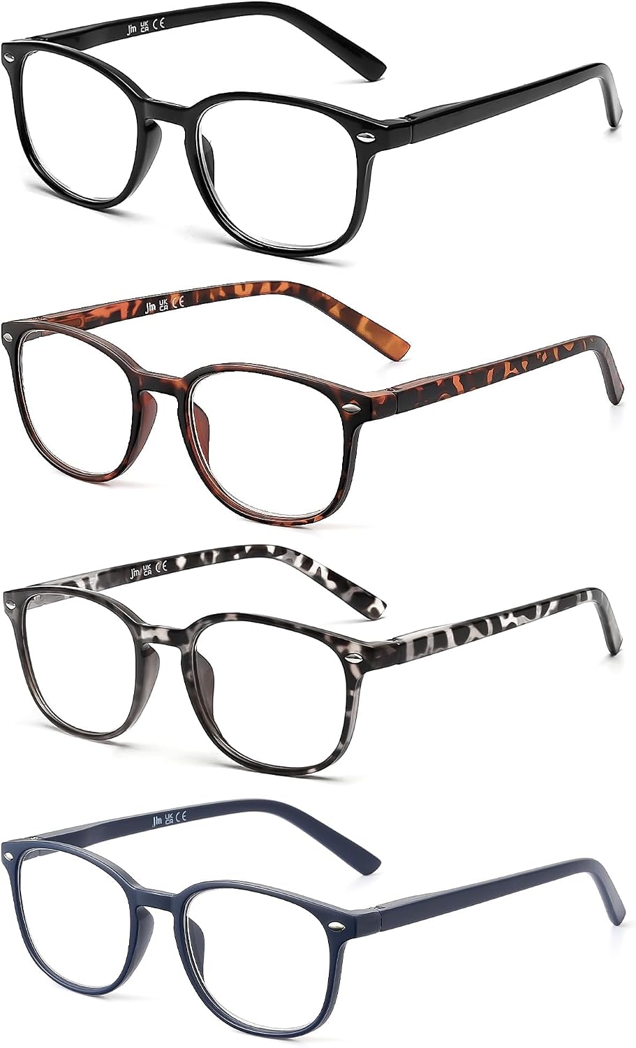 JM Gafas de Presbicia y Lectura. Cómodas y Duraderas con un Diseño Único. Para Mujer. [Pack 4 Unidades]
