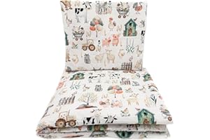 FRIVOLITY Baby's Comfort Bedding Set Duvet Cover (90 x 120 cm) + Pillowcase (40 x 60 cm), Village