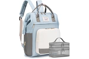 BAGROUPS Sac à Dos 40x30x20 Avion Bagage Cabine Wizzair Imperméable Sac à Dos à Langer Grande Capacité avec Poches Isothermes et Sangles de Poussette pour Voyage Loisir Camping Maman ou Papa