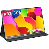 ARZOPA Ecran Portable, 15.6 Pouces, 1920x1080 FHD, Moniteur Portable IPS 100% SRGB avec HDMI/Type-C/USB-C, écran Portable de