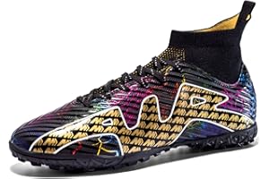 WEJIESS Botas de fútbol para jóvenes Botas de fútbol para Hombres al Aire Libre Botas de fútbol para Hombres High Top Zapatos de fútbol para niños Turf Fútbol Profesional Zapatos Deportivos