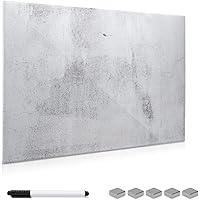 Navaris Magnettafel Memoboard aus Glas - Magnetwand 60x40 cm zum Beschriften - Magnetische Tafel inkl. Magnete Stift…