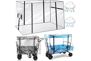 ETIEVORT Protection contre la pluie pour chariot pour enfants, Housse de pluie universelle pour chariot de transport, housse de pluie transparente, protection contre la pluie pour chariot pliable
