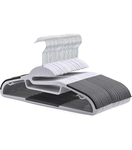 Whitmor Sure-Grip Kleiderbügel Aus Kunststoff - 5er Set Mit Rutschfester Gummiauflage