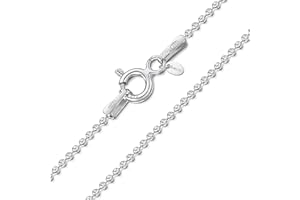 Amberta Srebro wysokiej próby 925 1,2 mm kulka łańcuszek łańcuszek naszyjnik 35 cm 40 cm 45 cm 50 cm 56 cm 61 cm 71 cm 81 cm