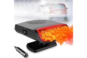 Fun Gift 12V Car Heater & Defroster, 150W Quick Heat & Cool Fan Defogger，2 in 1 Fast Heating/Cooling Automobile Heater Portable Car Heaters Suitable for All Car