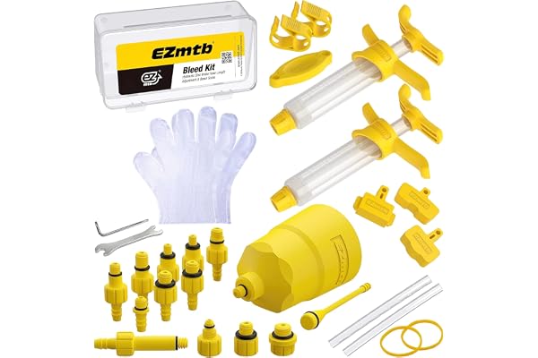 Yiezio Kit de Purge de Frein à Disque hydraulique de vélo pour Shimano Tektro Magura SRAM Serie, Freins Change Kits hydrauliques, Extérieur, Vélo - Outil de vélo minéral