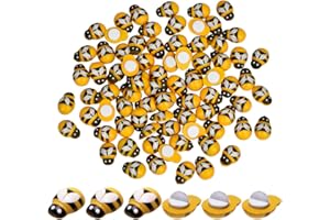 EBHO 60 Piezas Mariquitas Decorativas, Decoraciones de Madera, Autoadhesivas Dorso Plano de Madera Mariquitas Adhesivas Rojas Decorativas Decoraciones de Madera (9 * 12mm/10 * 13mm/12 * 15mm)