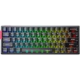 Aula AG60 Pro Al&uuml;minyum Manyetik Klavye Hall Effect Aether Switch 8000Hz RGB TKL Hot Swap Oyuncu Klavyesi Şeffaf Siyah