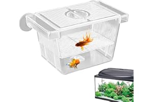 GÉNÉRIQUE Boîte d'isolation Transparente pour Poissons et Crevettes - Réservoir d'incubateur en Acrylique pour Aquarium, Poissons Clowns et Guppy