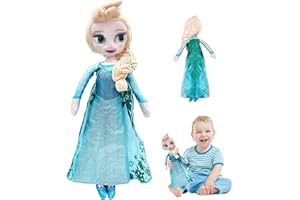 BAISHUWU Peluche Elsa, 40CM Poupée Elsa, La Reine des Neiges 2 Elsa Peluche, Frozen E-LSA P-oupée, Els-a Jouets en Po-upée, pour Fête d'anniversaire Enfants