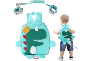 RIGHTWELL Baby Safety Harnesses, 4 in 1 Baby Walking Wristband with Backpack, 360°Rotate Anti Lost Wrist Link Belt, Baby Reins Walking Harness for Kids Walking and Traveling Outside