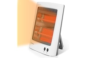 SONBION Infrarot Standheizstrahler, Heizer Heizstrahler Halogen Heizung Beheizung Infrarotheizer 2 Heizstufen für Betrieb im Schlafzimmer Büro Wohnzimmer
