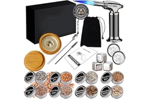 RoseFlower Kit per affumicatore whisky, Kit affumicatore per whisky, bevande, bourbon, bistecche, pesce e formaggio - Cibo e bevande fumo infuso - regalo per la festa del papà