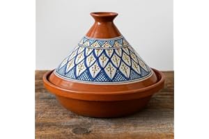 GENERICO Tajine in Terracotta XL 32cm – Autentica Pentola Etnica Marocchina/Tunisina con Ebook Gratuito 2910201100