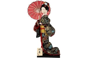 NUOBESTY Geisha Doll Ornament Kimono Tradizionale Decorazione Giapponese Per Casa e Ristoranti Statuetta Artigianale Retro Unico Per Amici Atmosfera Calda e Accogliente