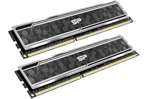 Silicon Power SP016GXLZU320BDAJ5 - Modulo di memoria RAM DDR4 da 16 GB (2 x 8 GB) 3200 MHz (PC4 25600) CL16 1,35 V per desktop con dissipatore di calore, grigio mimetico