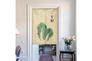 GUEST RUYUNLAI Giapponese Noren Tenda per Porta in Lino in stile giapponese della Porta Tappezzeria, Divisorio Curtain Tapestry Cucina Ristorante Negozio Camera Doorway Decorazionecavolo cinese 80 x 150 cm
