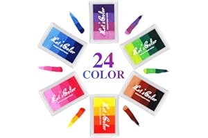 ‎MOINKERIN moinkerin Stempelkissen Set Fingerabdruck Stempelkissen für Kartenherstellung, Stempel, Papier, Stoff, Waschbar (24 Farben (Gradient))