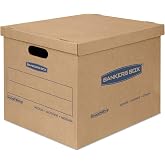 Bankers Box SmoothMove Klasik K&uuml;&ccedil;&uuml;k Taşıma Kutuları, 20'li Paket, Bantsız Montaj, Kolay Taşıma Kolları, 10" x 12" x 15"