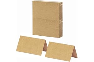 SIYUPU 20-Piece Brown Kraft Card Set - Multi-Purpose Wedding/Event Essentials for Seating Assignments, Menu Signs and Table Identifiers (Writable, Handwritten Details