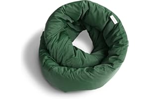 Huzi Design Infinity Pillow - Oreiller de Voyage, Coussin de Voyage. Support Nuque, Cou et Menton (Vert Pin)