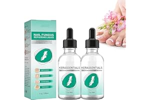 SIAPUDE Kerassentials Aceite de tratamiento de hongos en las uñas de los pies, Kerassentials para hongos en las uñas, aceite de tratamiento de uñas Kerassentials, para uñas dañadas y decoloradas (2