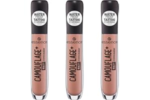 ‎ESSENCE COSMETICS essence CAMOUFLAGE+ MATT concealer, Abdeckstift, Tattoo Abdeckung, Nr. 30 light honey, nude, mattierend, matt, ölfrei, wasserfest, ohne Alkohol, 3er Pack (3 x 5ml)