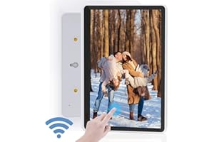 KENUO WiFi Digitaler Bilderrahmen 10 Zoll, Touchscreen 1920x1080P Elektronischer Bilderrahmen Teilweise 4k mit 16 GB Speicher, Fotos und Videos sofort per APP teilen, Automatischer Drehung