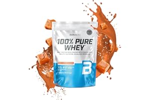 ‎BIOTECHUSA BioTechUSA 100% Pure Whey | Białko w proszku z BCAA i glutaminą | Bezglutenowe, bez oleju palmowego | 21g białka w porcji, 454 g, Słony Karmel